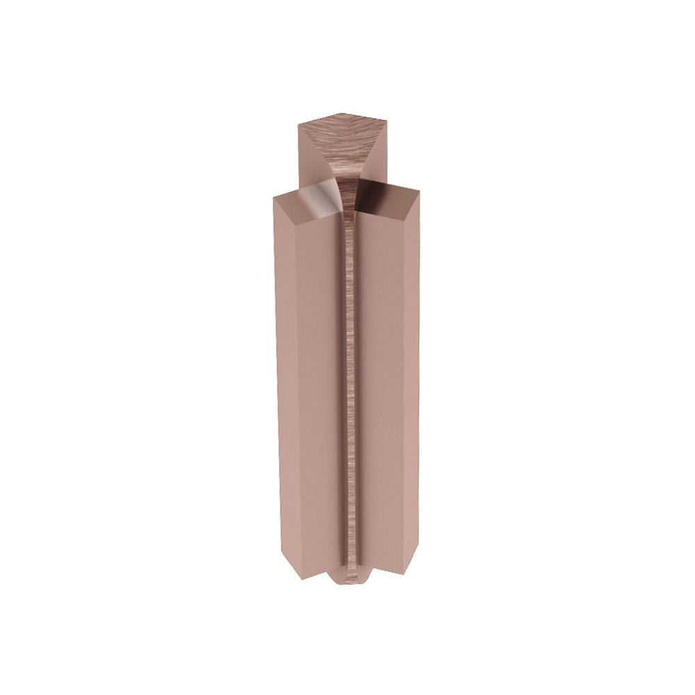 Schluter RONDEC-STEP Coin intérieur 135° avec ailette verticale de 1-1/2" - aluminium anodisé cuivre brossé 5/16" (8 mm)