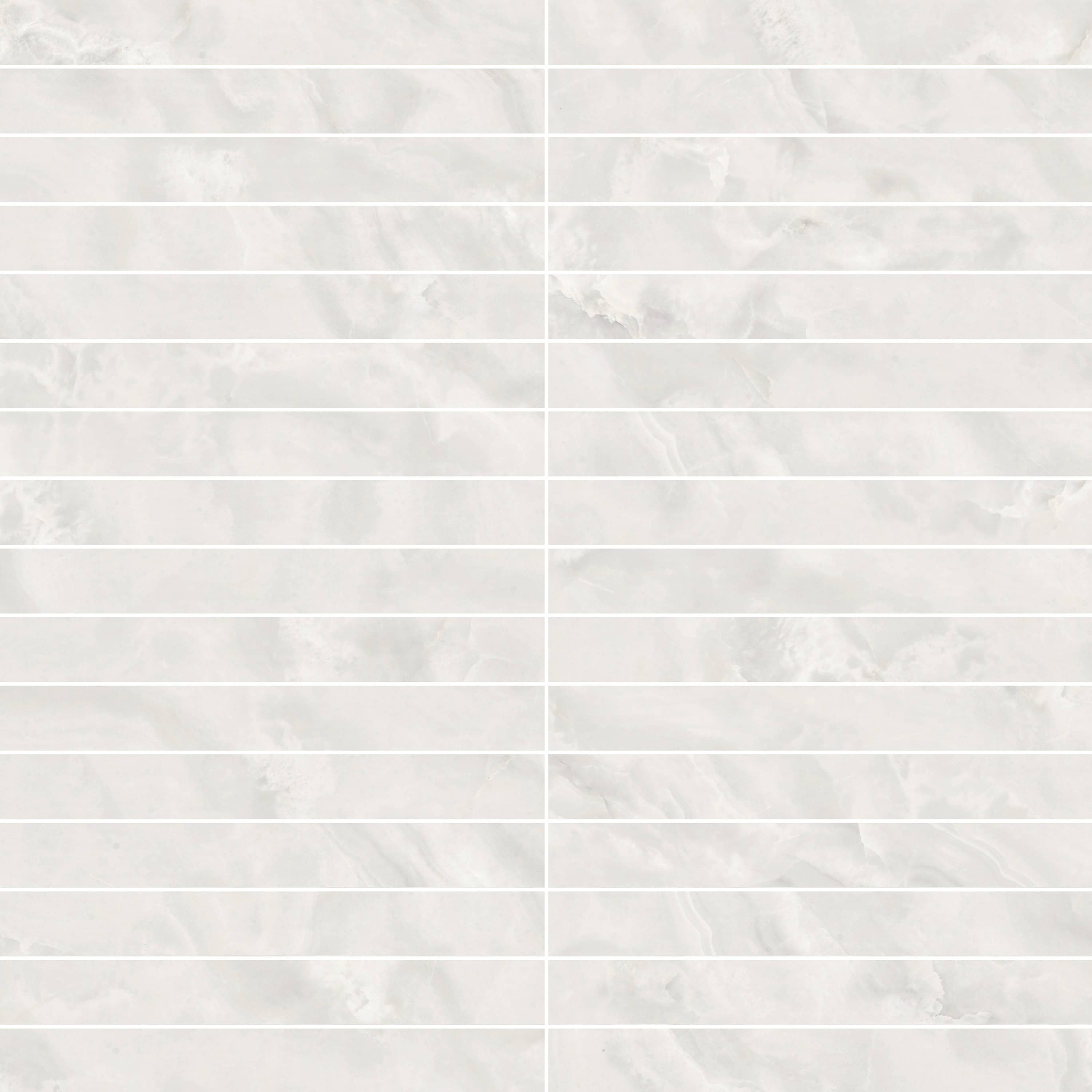 Carreaux de céramique Collection Serena Bianco 3 po x 24 po, fini poli