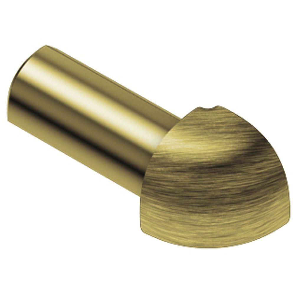 Schluter RONDEC Coin extérieur 90° - aluminium anodisé laiton brossé 1/2" (12.5 mm)