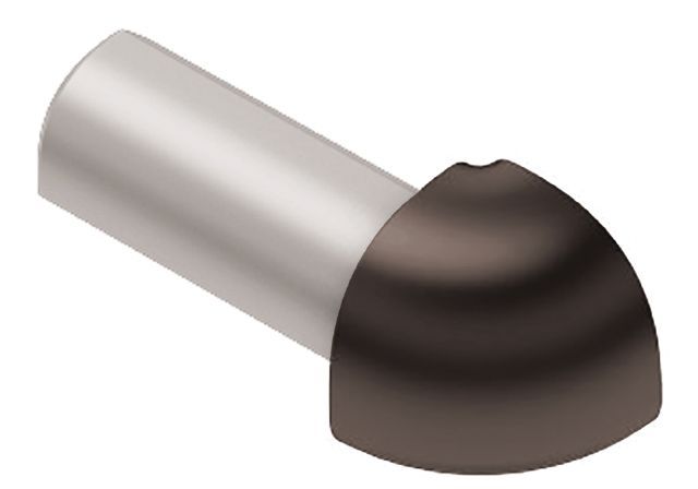 Schluter RONDEC Coin extérieur 90° - aluminium anodisé brun noir 1/2" (12.5 mm)