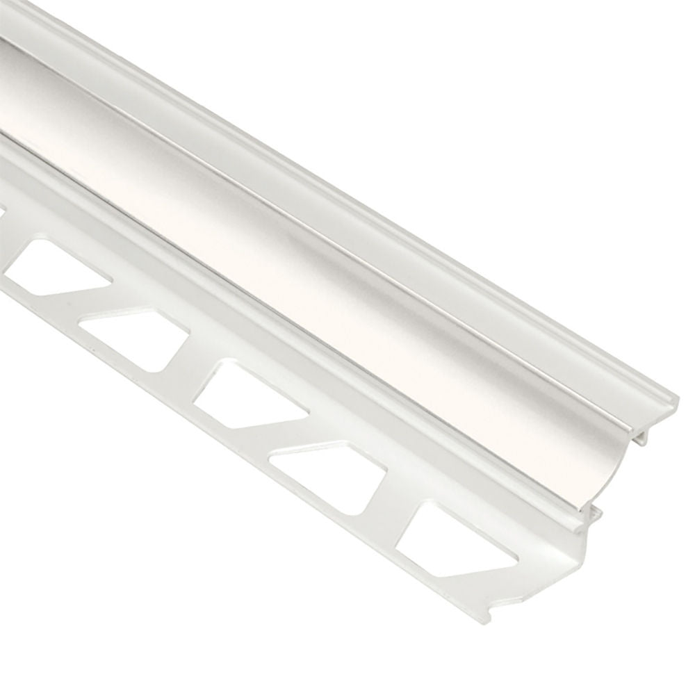 Schluter DILEX-PHK Profilé à gorge avec un radius de 3/8" (10 mm) - plastique PVC blanc 3/8" x 8' 2-1/2"