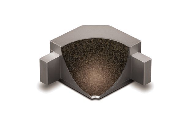 Schluter DILEX-AHKA Coin intérieur 90° avec un radius de 3/8" (10 mm) - aluminium bronze