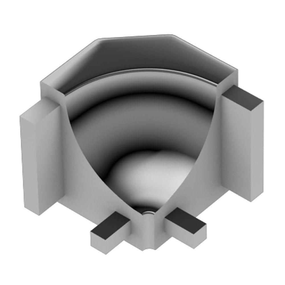 Schluter DILEX-AHK Coin intérieur 90° avec un radius de 3/8" (10 mm) - aluminium anodisé chrome poli