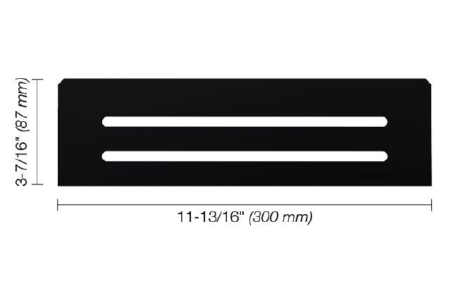 Schluter SHELF-N Étagère rectangulaire pour niche modèle Wave - aluminium noir mat