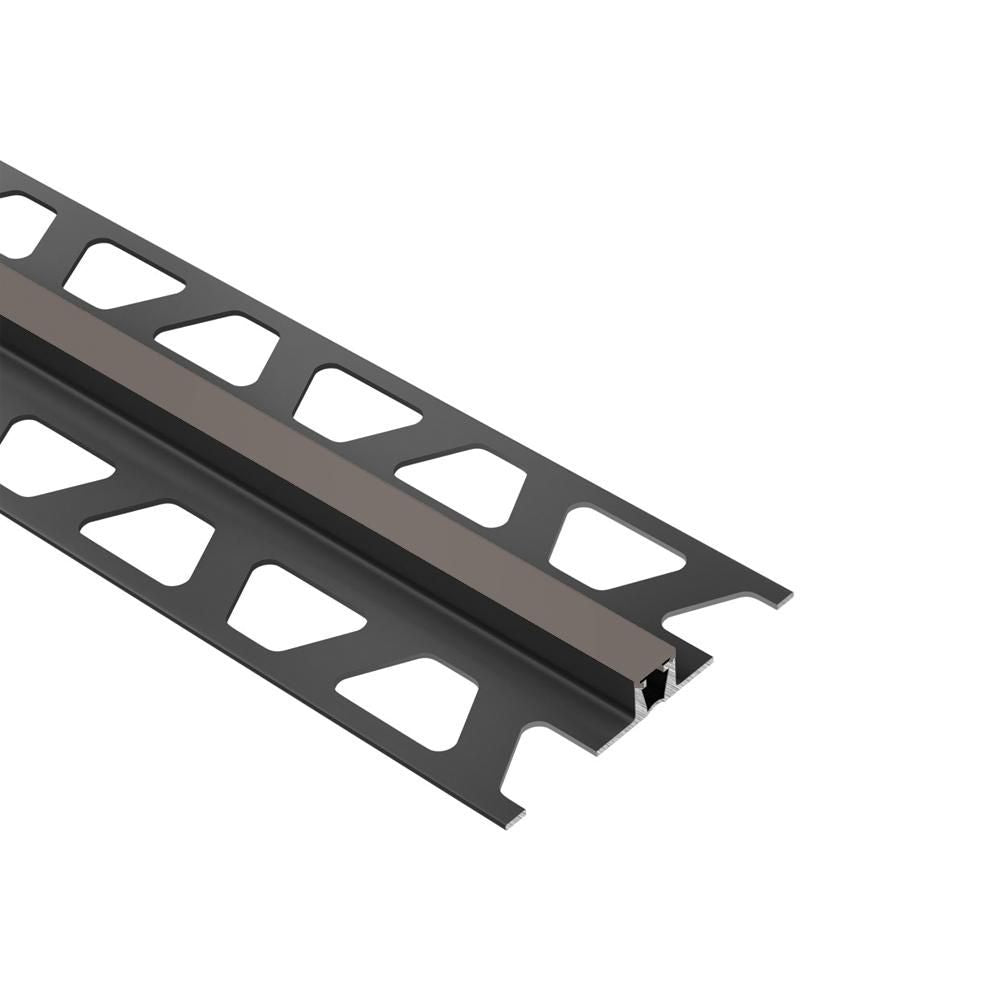 Schluter DILEX-BWB Profilé pour joint de surface avec zone de mouvement de 3/8" - plastique PVC Anthracite Foncé 5/16" (8 mm) x 8' 2-1/2"