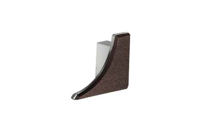 Schluter DILEX-AHKA Cap de fermeture droit avec un radius de 3/8" (10 mm) - aluminium anthracite foncé