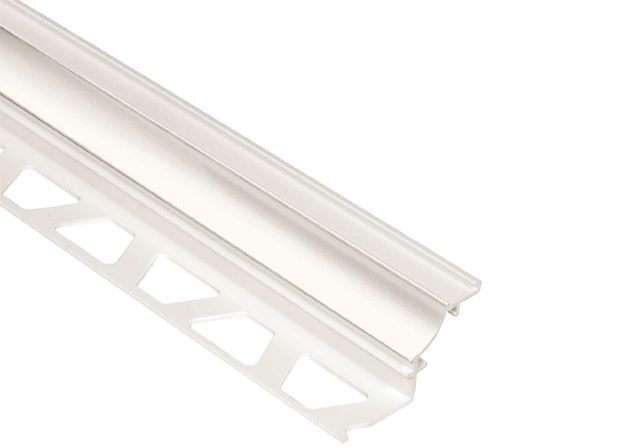 Schluter DILEX-PHK Profilé à gorge avec un radius de 3/8" - plastique PVC blanc 5/16" (8 mm) x 8' 2-1/2"