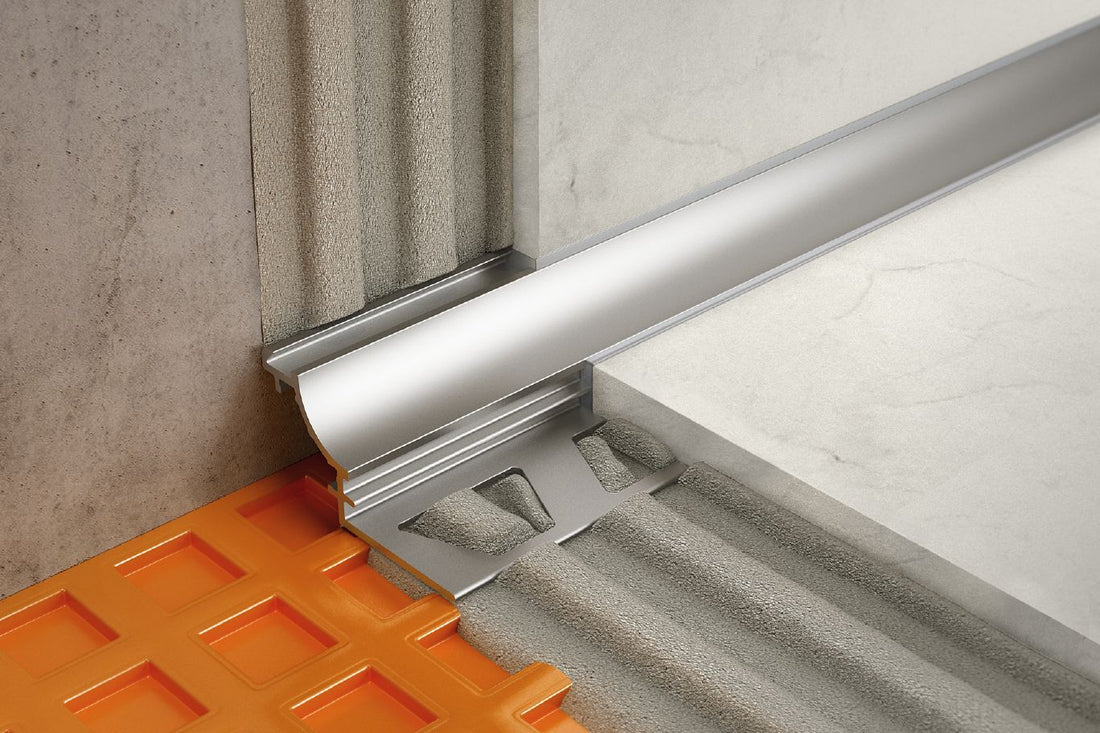 Schluter DILEX-AHK Profilé à gorge avec un radius de 3/8" (10 mm) - aluminium brun rustique 3/8" x 8' 2-1/2"