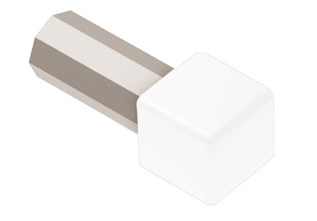 Schluter QUADEC Coin extérieur 90° - aluminium blanc éclatant 1/2" (12.5 mm)