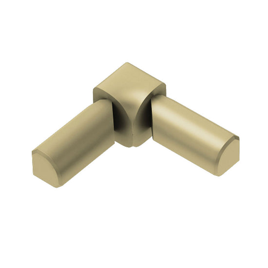 Schluter RONDEC Coin intérieur à 2 bouts 90° - aluminium anodisé laiton mat 3/8" (10 mm)