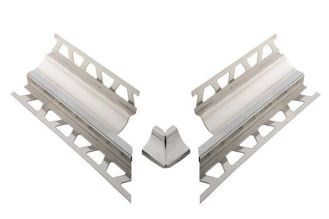 Schluter JOLLY Moulure de bordure de mur Aluminium anodisé Laiton poli 1/2" x 8' 2-1/2"