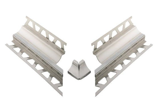 Schluter JOLLY Moulure de bordure de mur Aluminium anodisé Laiton poli 1/2" x 8' 2-1/2"