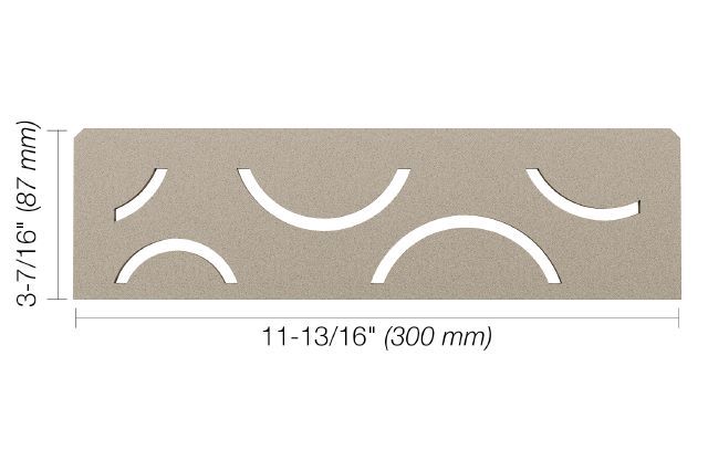 Schluter SHELF-N Étagère rectangulaire pour niche modèle Curve - aluminium gris pierre