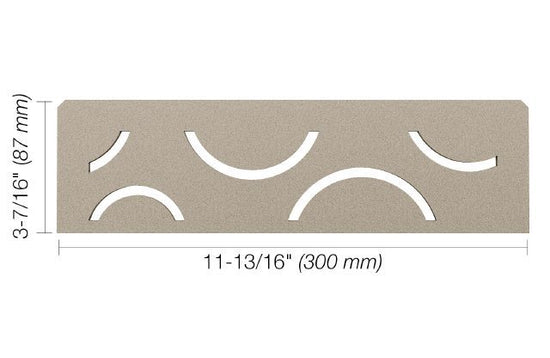 Schluter SHELF-N Étagère rectangulaire pour niche modèle Curve - aluminium gris pierre