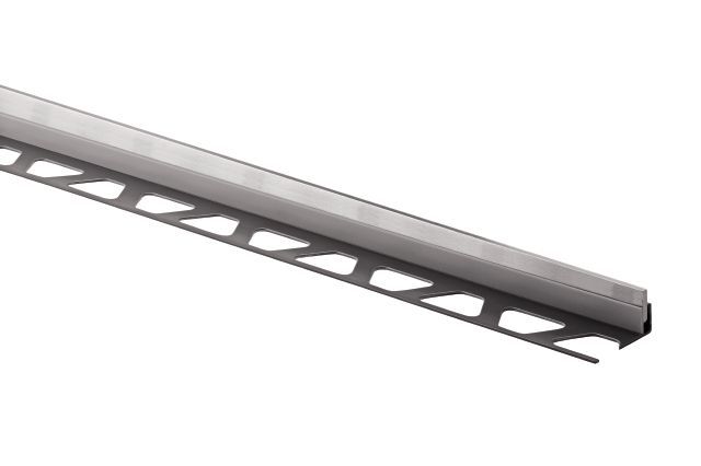 Schluter SHOWERPROFILE-SB Profilé incliné en 2 parties - acier inoxydable (V2) brossé 1/2" (12.5 mm) x 78-3/4"