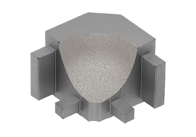 Schluter DILEX-AHK Coin intérieur 90° avec un radius de 3/8" (10 mm) - aluminium grège