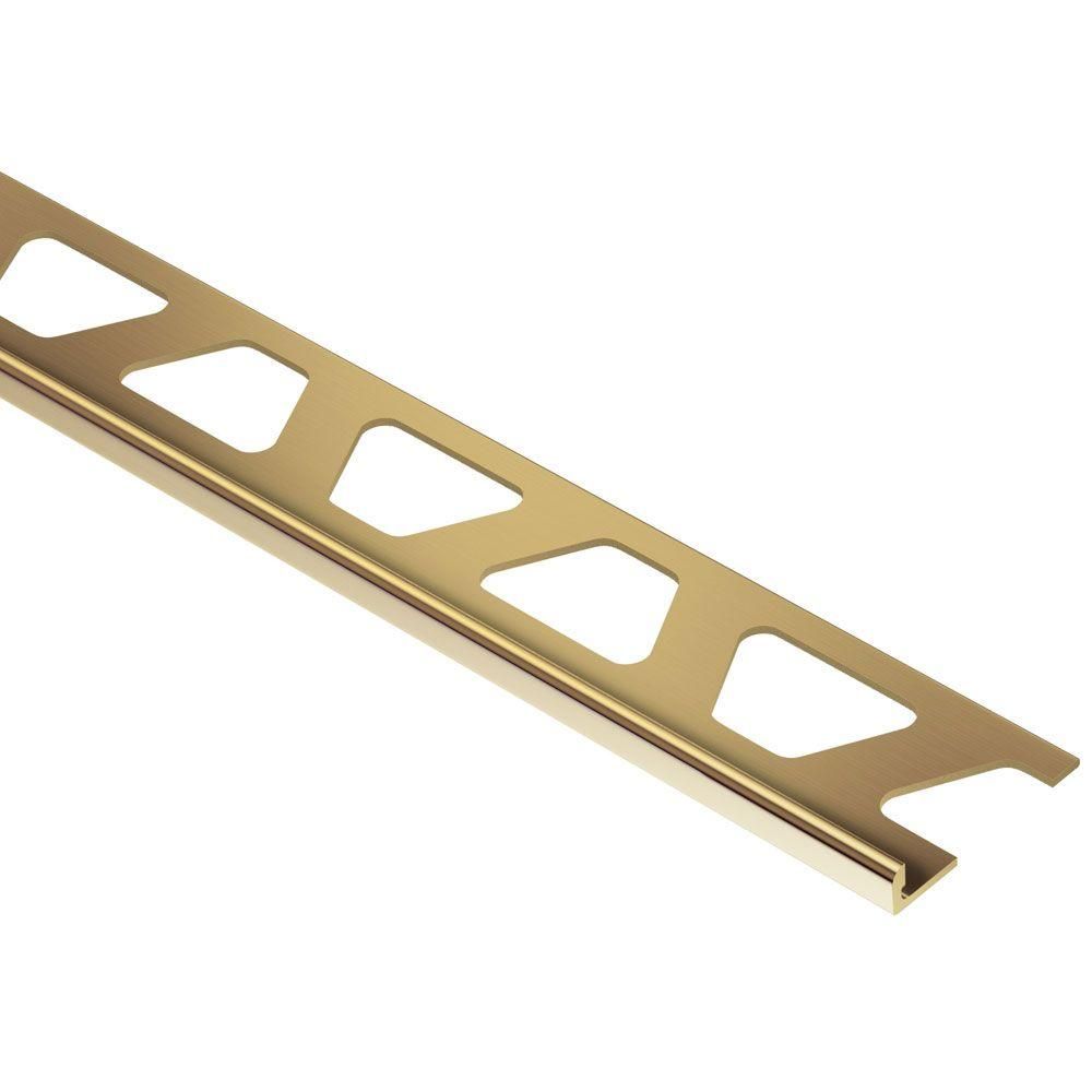 Schluter SCHIENE Profilé de bordure pour mur/plancher laiton 1/8" (3 mm) x 8' 2-1/2"
