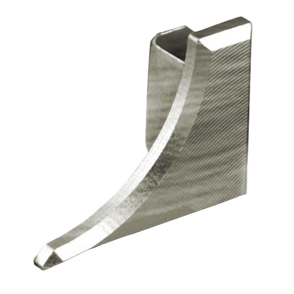 Schluter DILEX-AHKA Cap de fermeture gauche avec un radius de 3/8" (10 mm) - aluminium anodisé nickel brossé