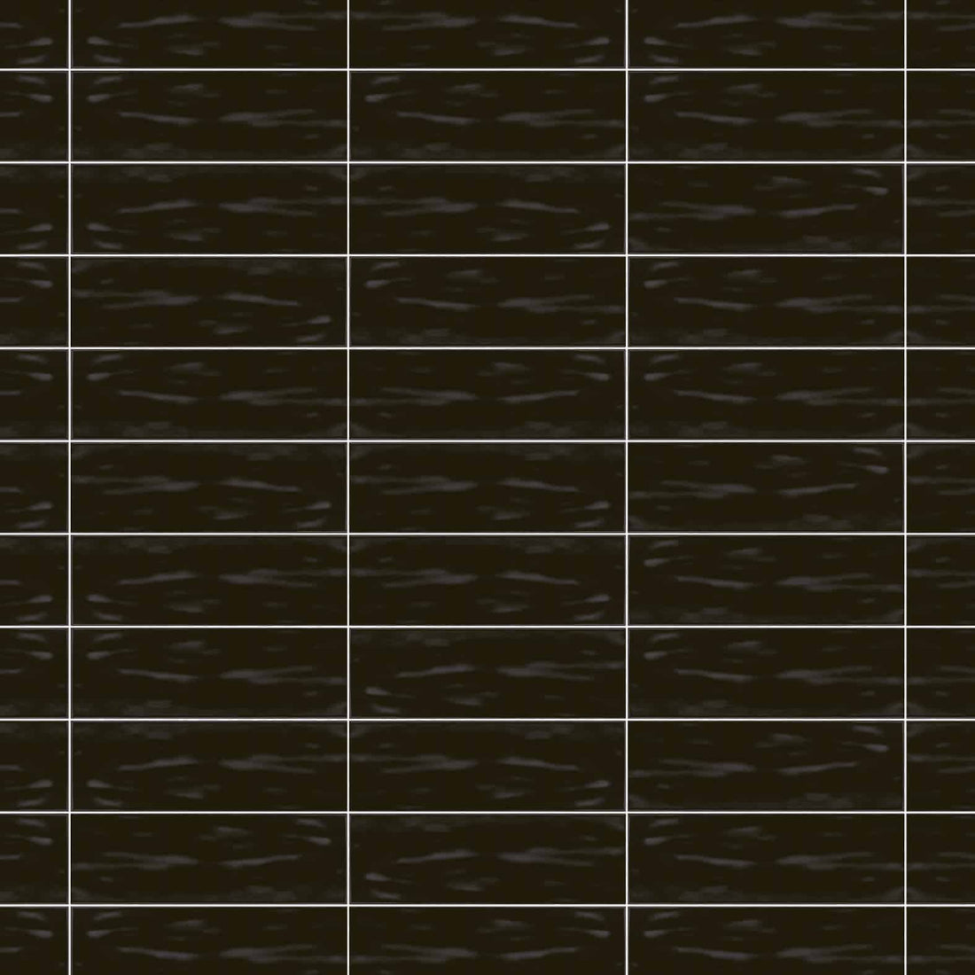 Carreaux de céramique | Collection Basato - 4 po x 12 po Nero 4 po x 12 po Lustré