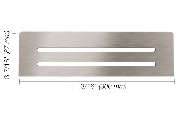 Schluter SHELF-N Étagère rectangulaire pour niche modèle Wave - acier inoxydable (V2) brossé