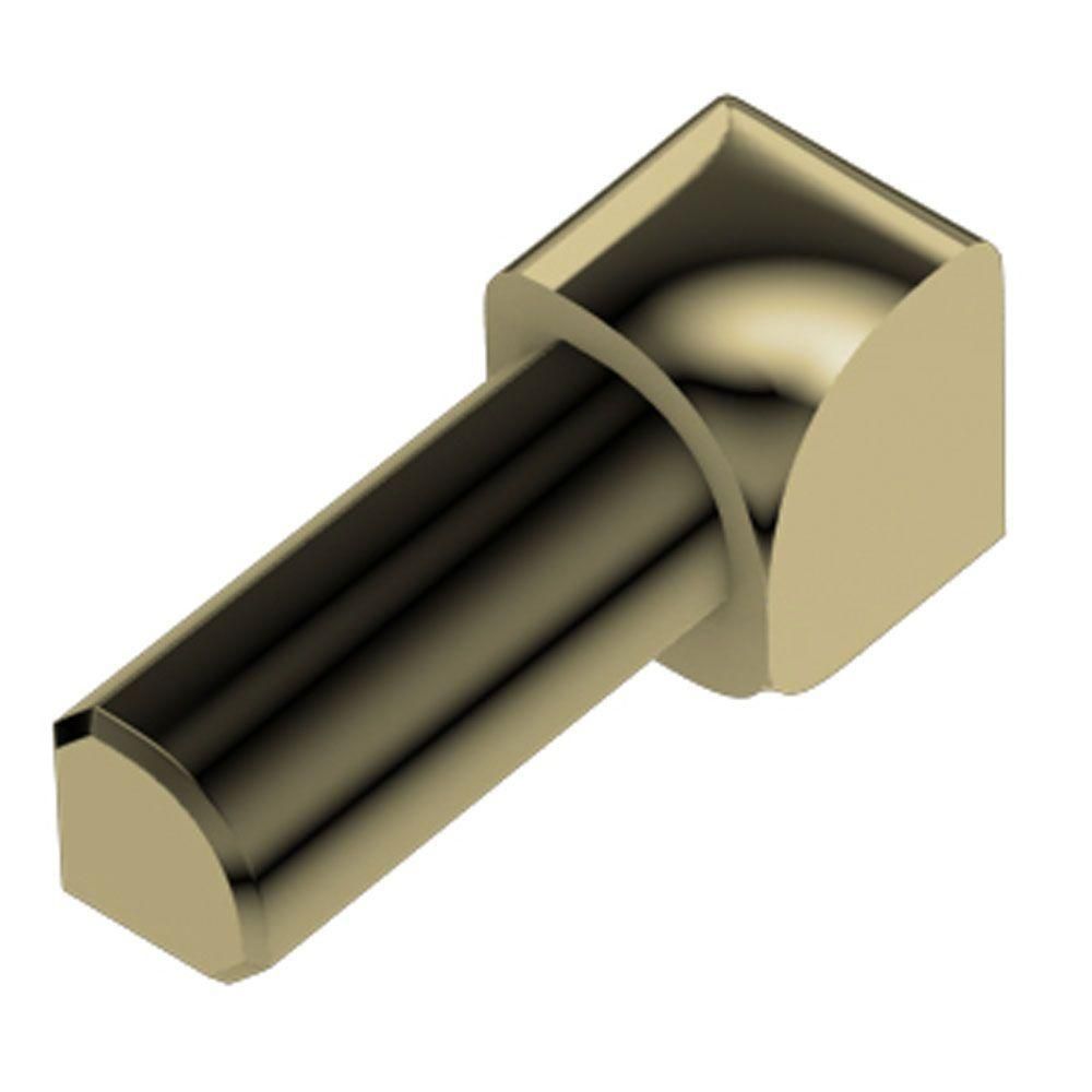 Schluter RONDEC Coin intérieur 90° - aluminium anodisé laiton poli 1/4" (6 mm)