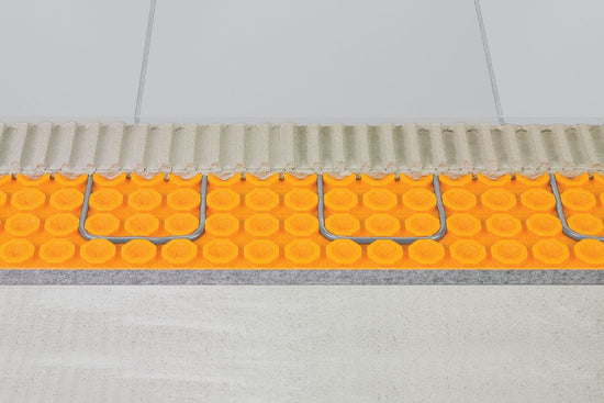 Schluter DITRA-HEAT-DUO-PS Membrane de désolidarisation autocollante en rouleau pour plancher chauffant 2' 7" x 33' - 8 mm (108 pi²)