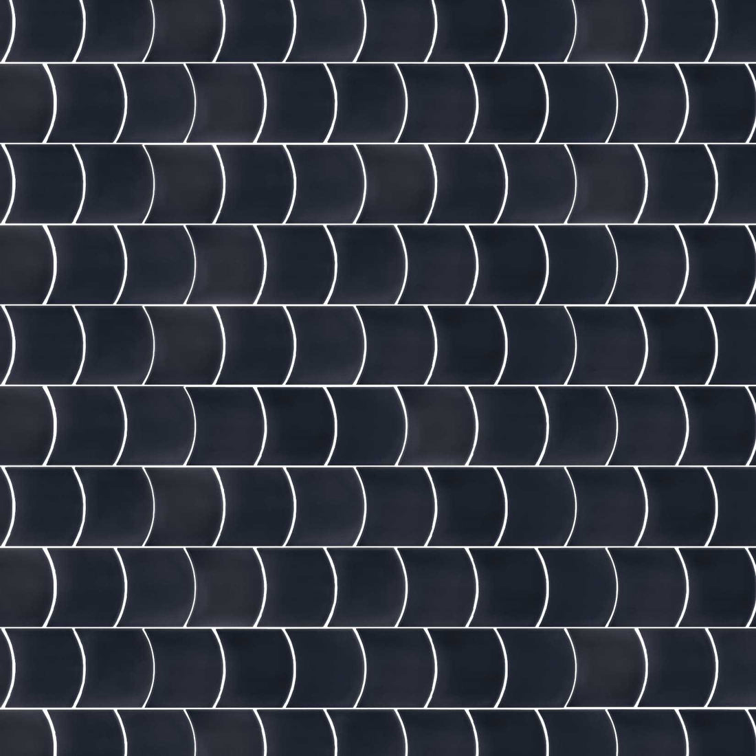 Carreaux de céramique Collection Wave 5 po x 5 po Bleu Récif, motif ondulé bleu profond, finition lisse