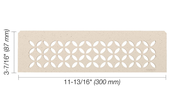 Schluter SHELF-N Étagère rectangulaire pour niche modèle Floral aluminium ivoire