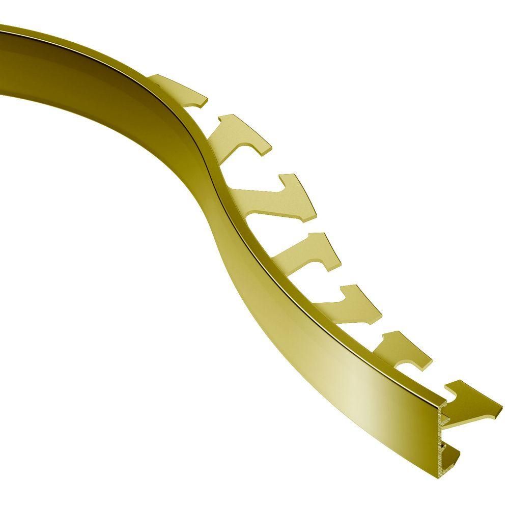 Schluter SCHIENE Profilé radius de bordure pour mur/plancher - laiton 11/16" (17.5 mm) x 8' 2-1/2"
