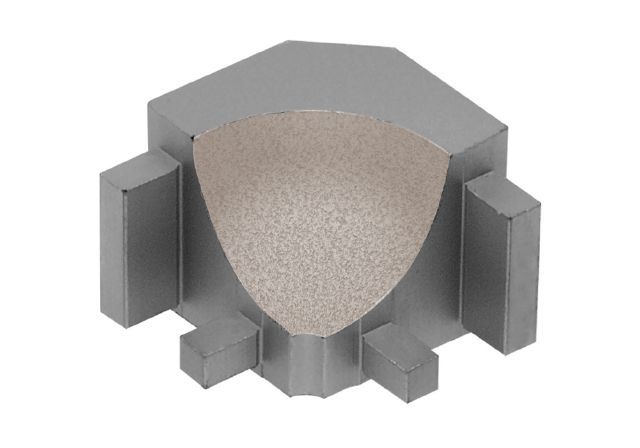 Schluter DILEX-AHK Coin intérieur 90° avec un radius de 3/8" (10 mm) - aluminium crème