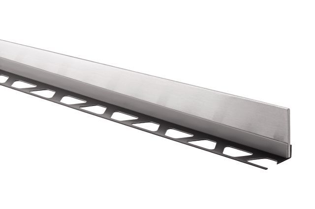 Schluter SHOWERPROFILE-SB Profilé incliné en 2 parties - acier inoxydable (V2) brossé 3/8" (10 mm) x 78-3/4"