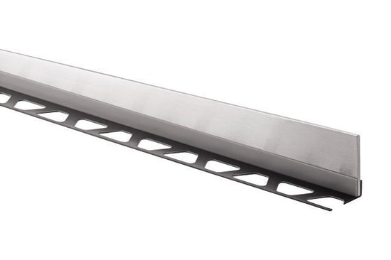 Schluter SHOWERPROFILE-SB Profilé incliné en 2 parties - acier inoxydable (V2) brossé 3/8" (10 mm) x 78-3/4"