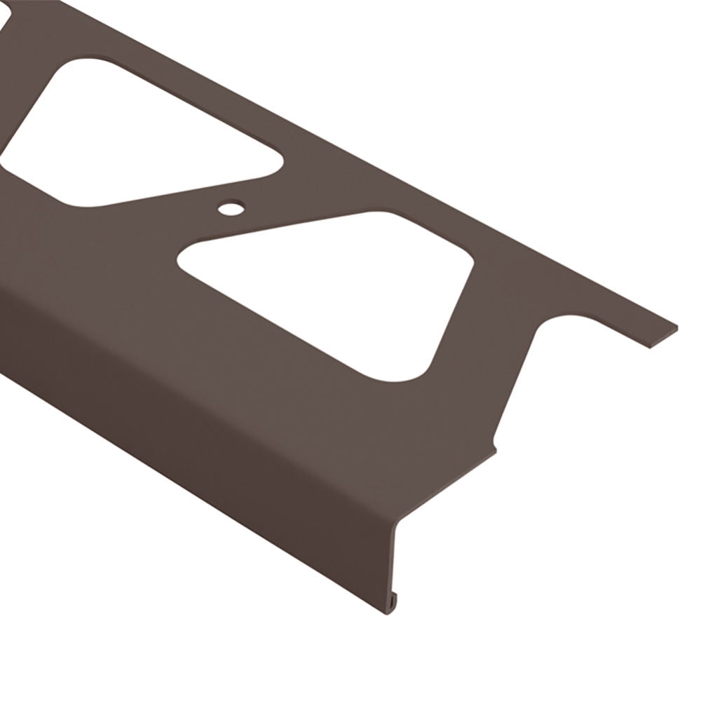 Schluter BARA-RW Profilé de bordure de balcon aluminium brun noir 3-3/4" (95 mm) x 8' 2-1/2"