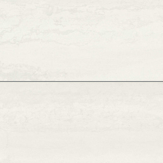 Carreaux de céramique Collection Metallica 24 x 48 po — Blanc Acier mat, grand format effet métal