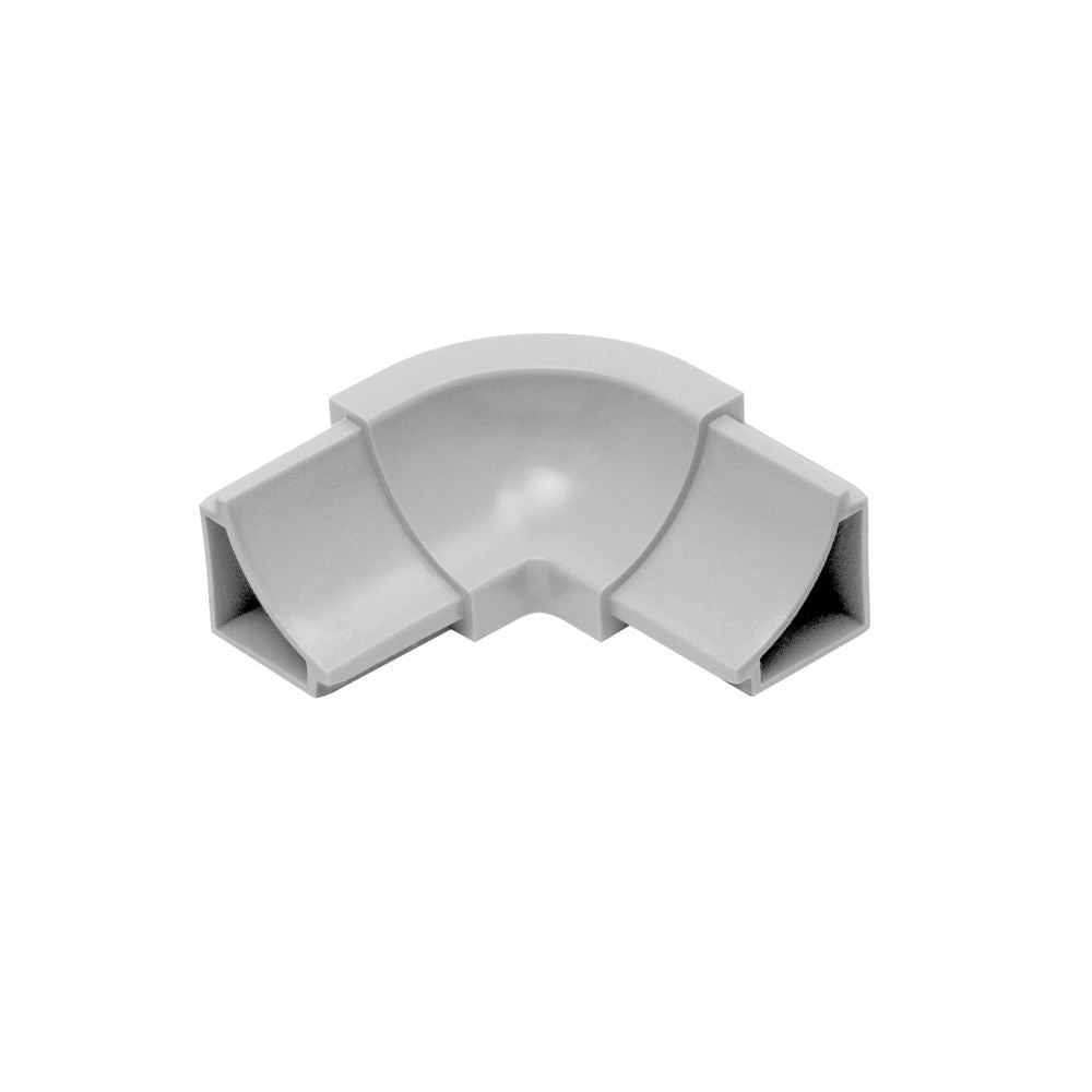 Schluter DILEX-HKW Coin intérieur 90° 3-directions avec un radius de 11/16" (18 mm) - plastique PVC gris classique