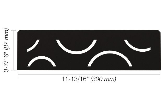Schluter SHELF-N Étagère rectangulaire pour niche modèle Curve - aluminium noir mat