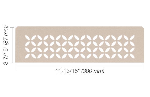 Schluter SHELF-N Étagère rectangulaire pour niche modèle Floral - aluminium crème