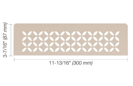 Schluter SHELF-N Étagère rectangulaire pour niche modèle Floral - aluminium crème