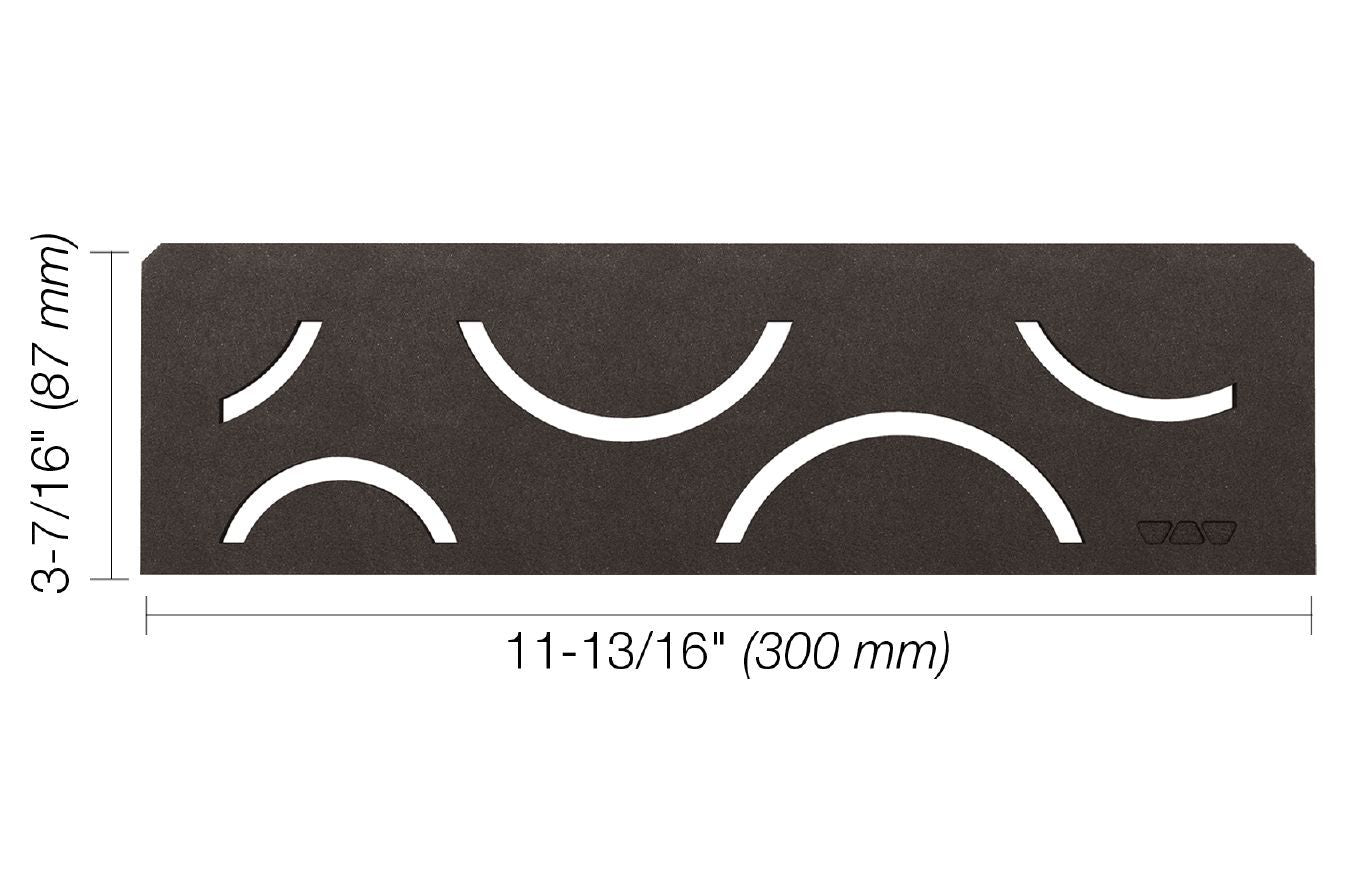 Schluter SHELF-N Étagère rectangulaire pour niche modèle Curve aluminium anthracite foncé