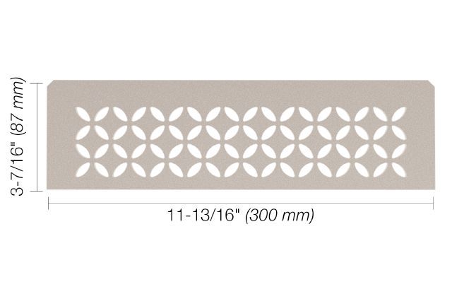 Schluter SHELF-N Étagère rectangulaire pour niche modèle Floral - aluminium grège