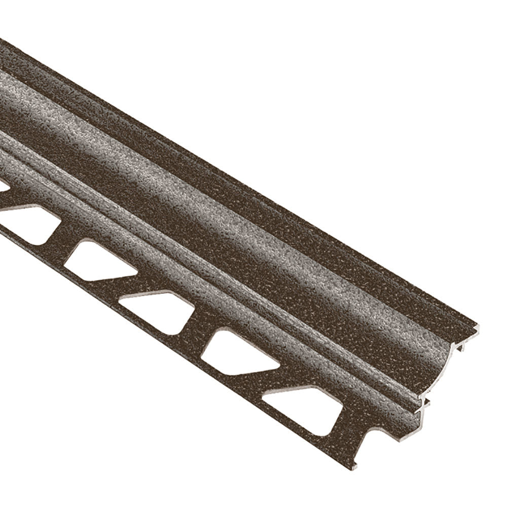 Schluter DILEX-AHK Profilé à gorge avec un radius de 3/8" - aluminium anthracite clair 5/16" (8 mm) x 8' 2-1/2"