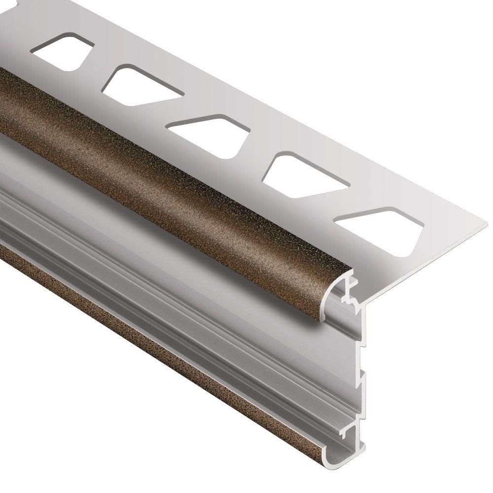 Schluter RONDEC-CT profilé de bordure à comptoir double rail aluminium bronze 12,5 mm (1/2 pouce) 8 pi 2-1/2 po
