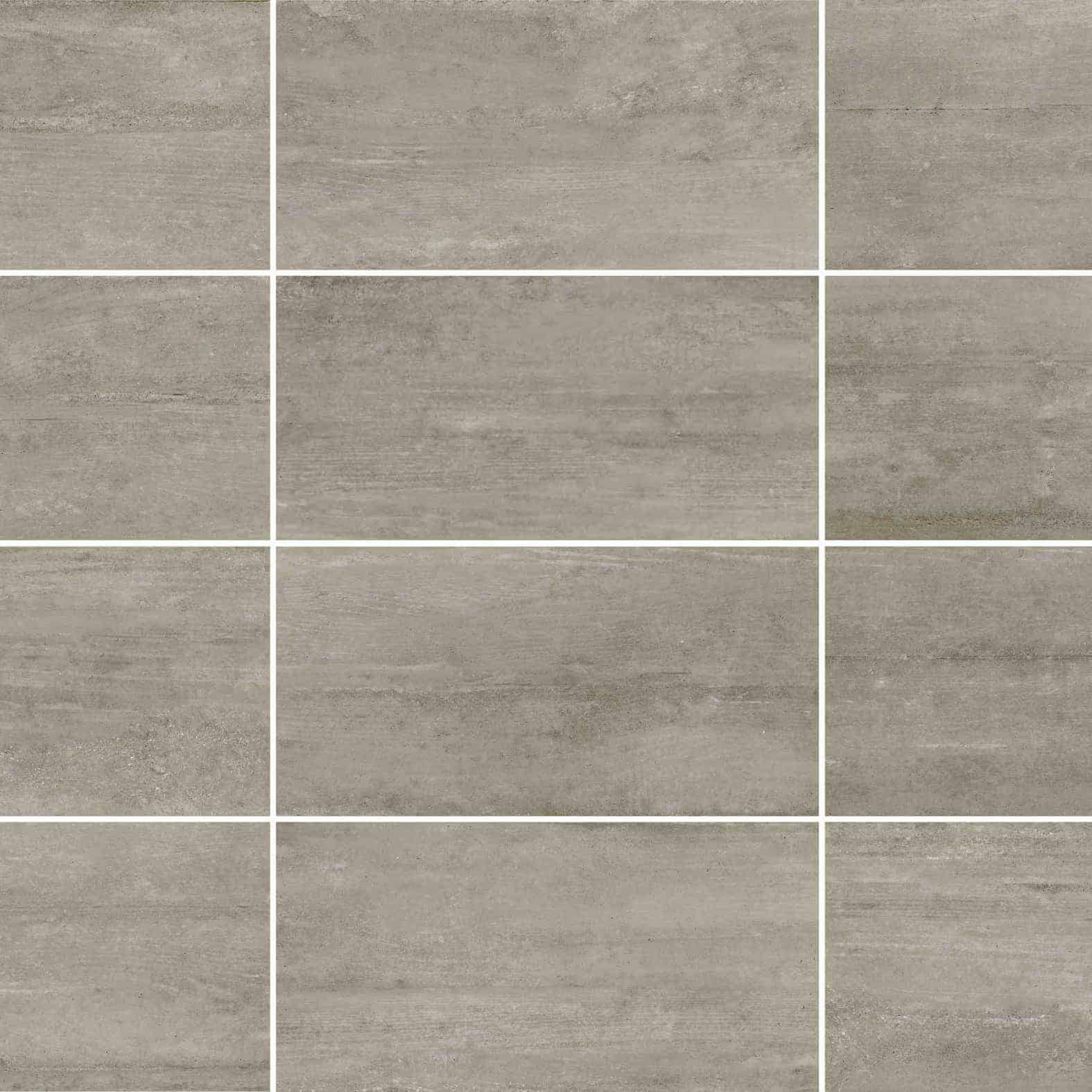 Carreaux de céramique Collection Westside 12 x 24 po gris mat, grand format rectangulaire au fini contemporain