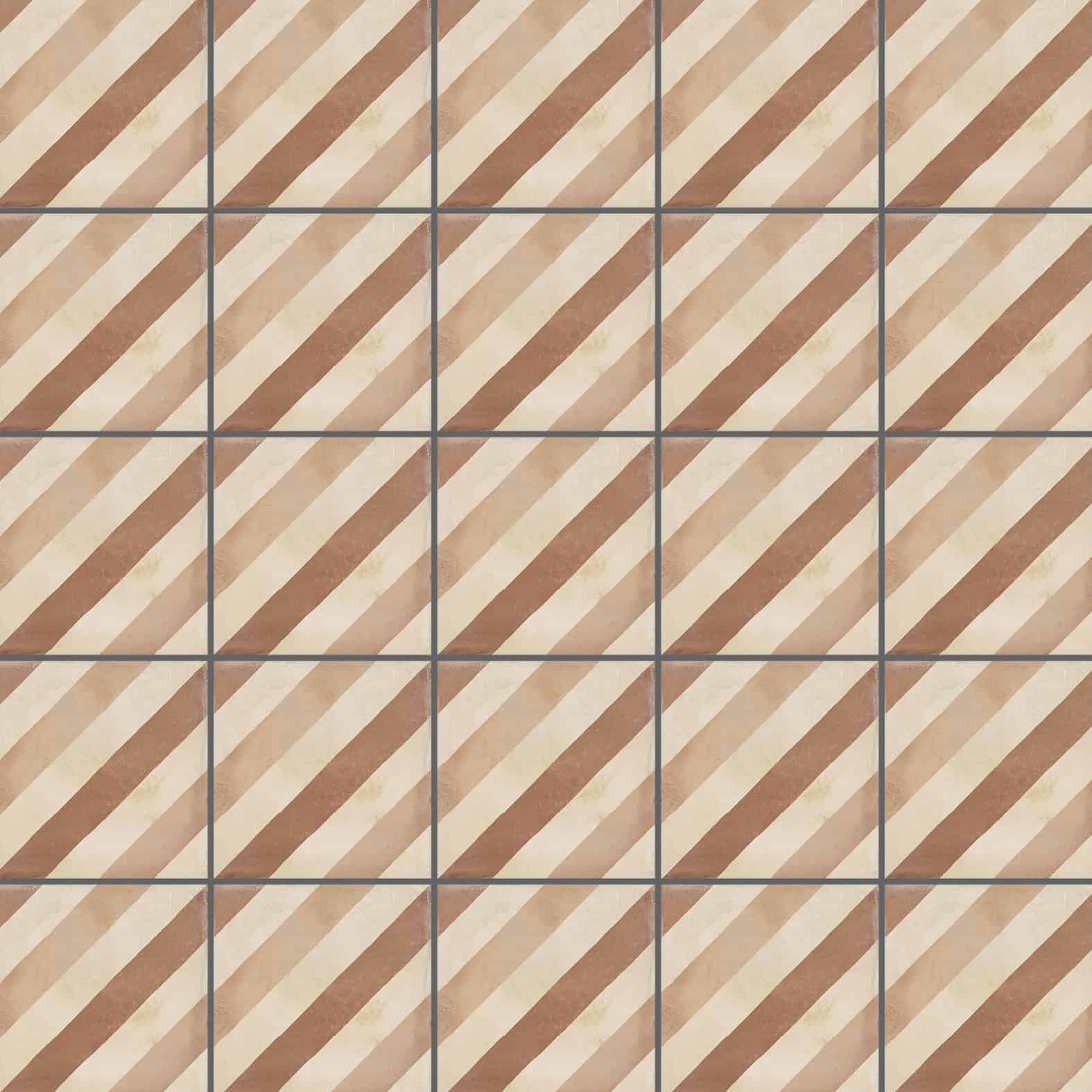 Carreaux de céramique Collection Terra Linea C, carrés 8 po x 8 po
