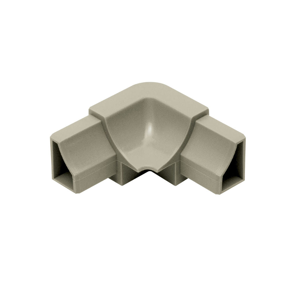 Schluter DILEX-HK Coin intérieur 90° 2-directions avec un radius de 11/16" (18 mm) - plastique PVC gris