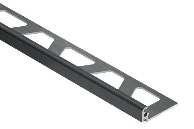 Schluter JOLLY Moulure de bordure de mur Aluminium Graphite anodisé brossé 1/4" x 8' 2-1/2"