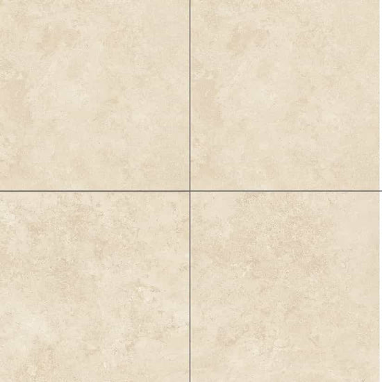 Carreaux de céramique Marvel Travertine 24 po x 24 po, Cross Cut sable, fini mat