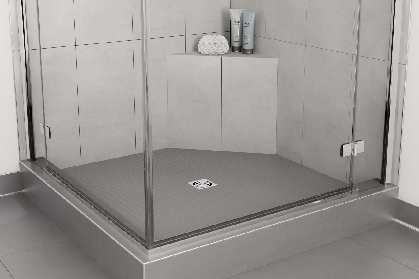Schluter KERDI-SHOWER-SB Banc de douche préfabriqué triangulaire 16" x 16" x 20"
