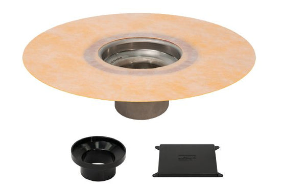 Schluter KERDI-DRAIN-F Kit de bride en acier inoxydable (V2) avec sortie sans collet de 2"