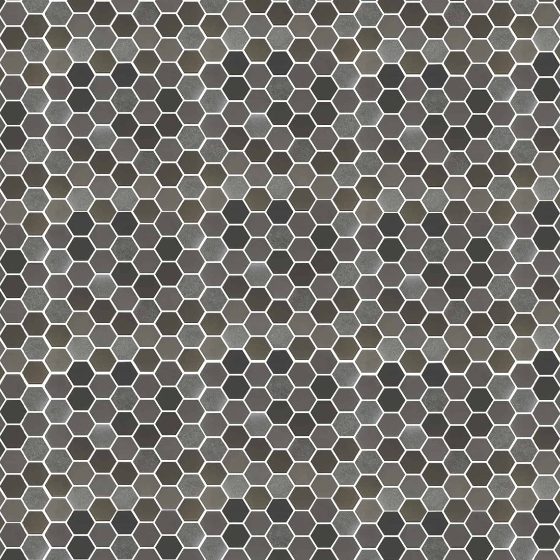 Carreaux de céramique | Collection Exagon - Mosaïque - 2 po x 2 po Anthracite Mosaïque - 2 po x 2 po Lustré